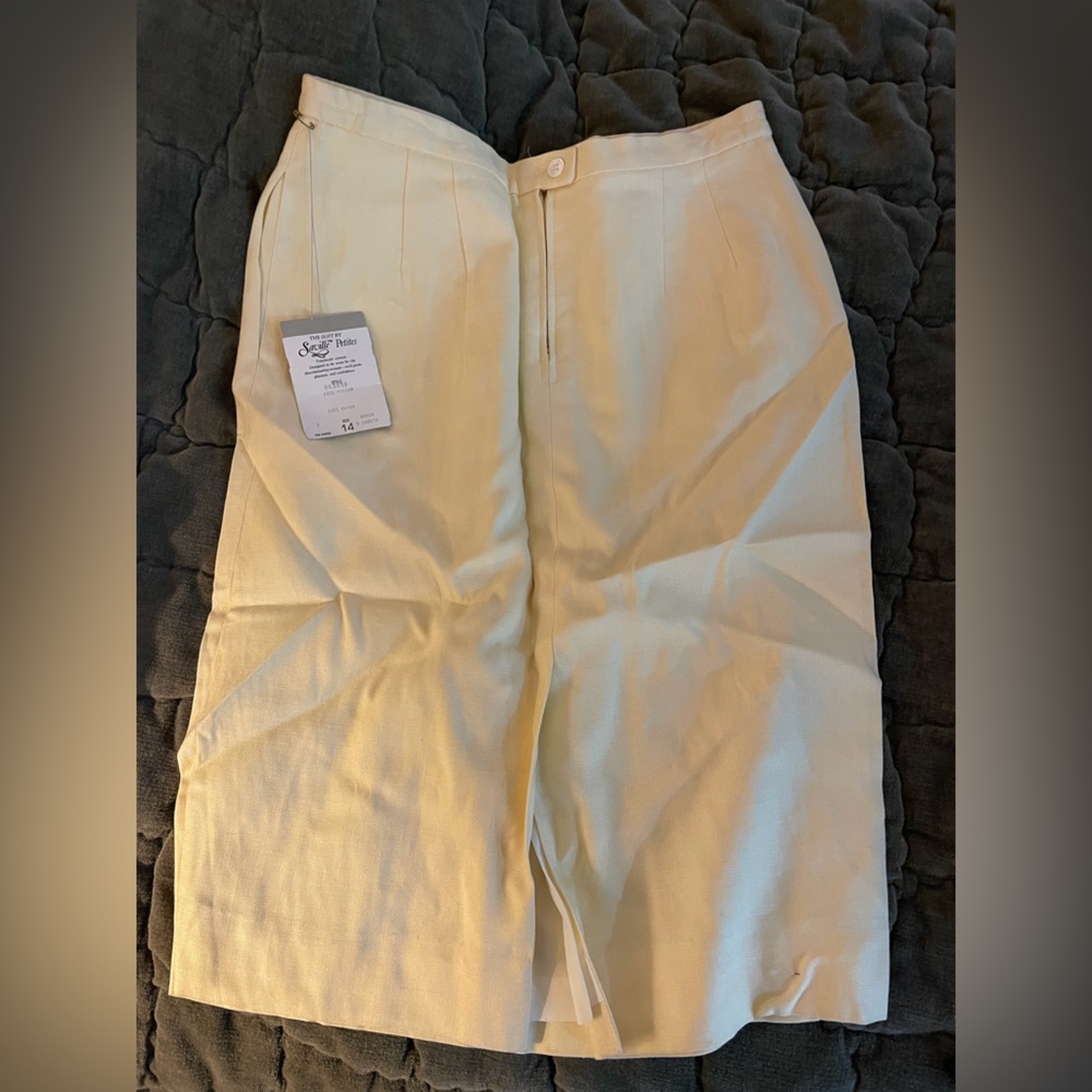 Vintage Yellow Pencil Skirt